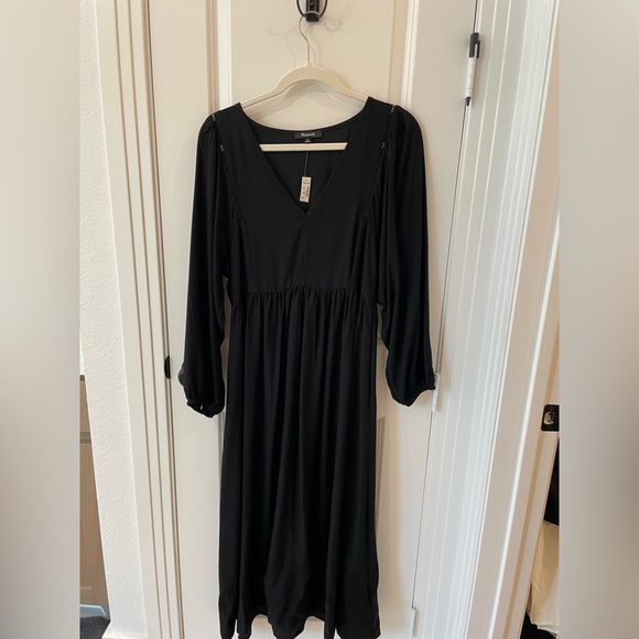 Madewell Black Long Sleeve Dress - Picture 1 of 4